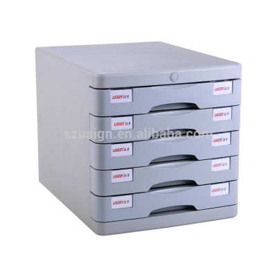 US-22A Plastic office filing cabinet with 5 drawers