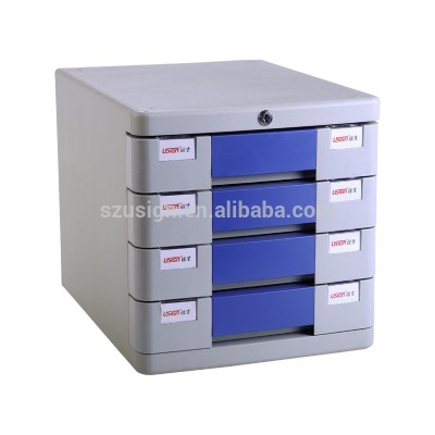 US-21BK 4 Layers plastic lockable office filing cabinet